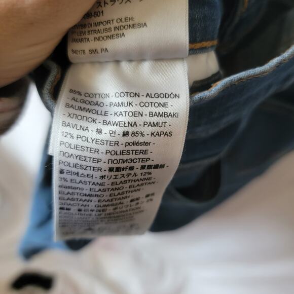 Levi's Medium Wash Distressed High Rise Mile High Classic Skinny Jeans Size 26 - Picture 10 of 12